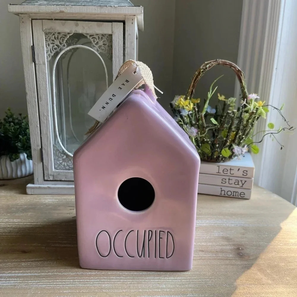 Rae Dunn Ceramic Occupied Birdhouse